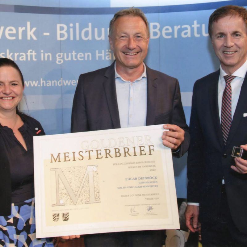 Edgar Deinböck erhält den Goldenen Meisterbrief